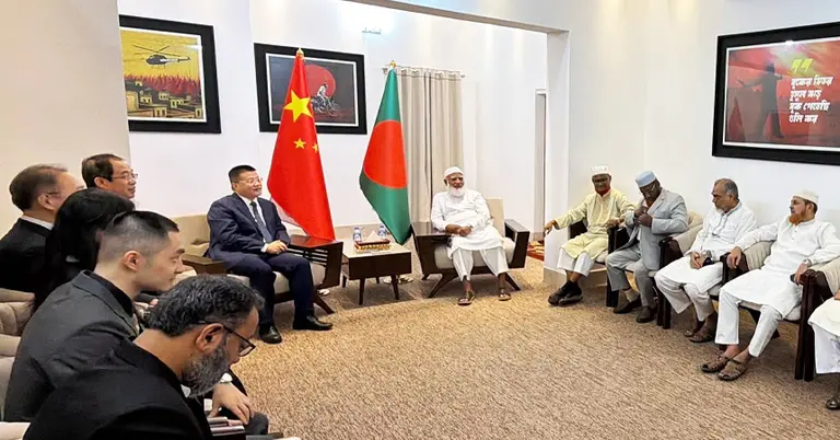 বৈঠকে জামায়াত আমির ও চীনা রাষ্ট্রদূতের সঙ্গে অন্যান্যরা